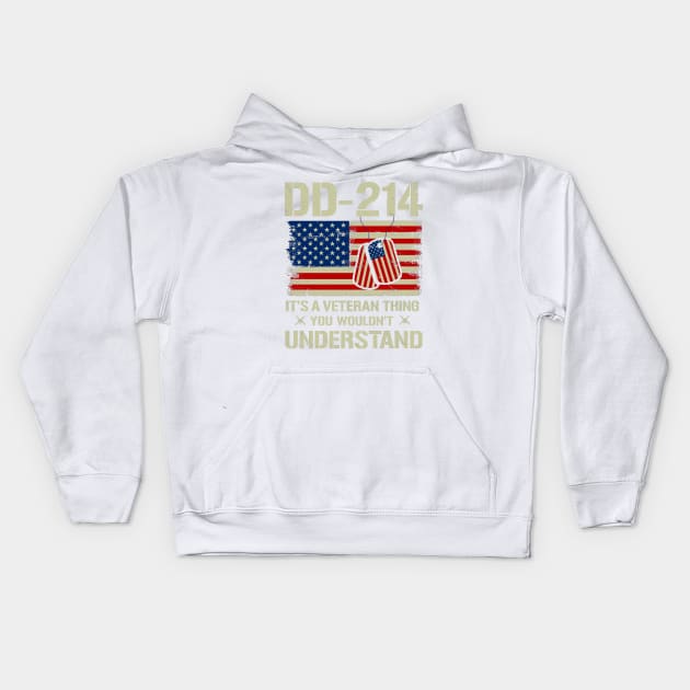 It's A Veteran Thing You Wouldn't Understand US Eagle DD-214 Kids Hoodie by rhazi mode plagget